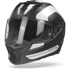 Scorpion EXO-520 Air Lemans Mat Zwart Zilver Wit Integraalhelm -Helm Verkoop scorpionexo 520airlemansmattblacksilverwhite frontpage