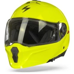 Scorpion EXO-930 Solid Neon Geel Systeemhelm -Helm Verkoop scorpionexo 930solidneonyellow frontpage