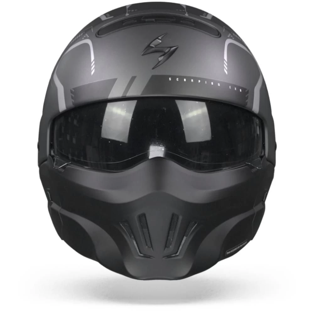 Scorpion EXO-Combat Evo Ram Mat Mat Donker Grijs Zilver Multihelm 5 Scorpion EXO-Combat Evo Ram Mat Mat Donker Grijs Zilver Multihelm - Afbeelding 3