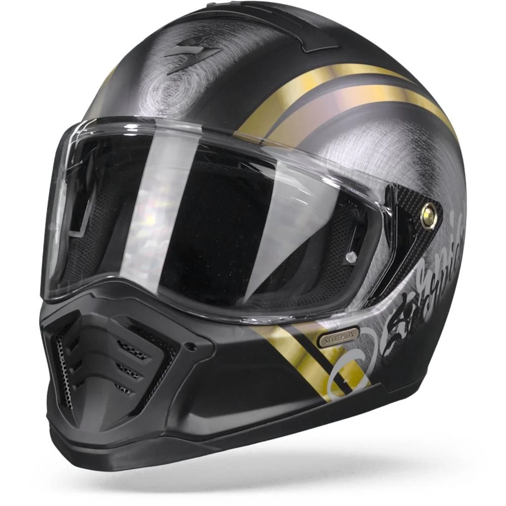Scorpion EXO-HX1 Ohno Mat Zwart Goud Integraalhelm 6 Scorpion EXO-HX1 Ohno Mat Zwart Goud Integraalhelm - Afbeelding 5