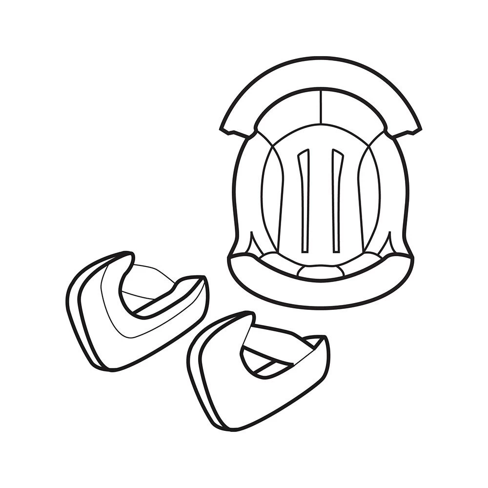Scorpion EXO-Combat Kw Standard Binnenvoering Set 3 Scorpion EXO-Combat Kw Standard Binnenvoering Set